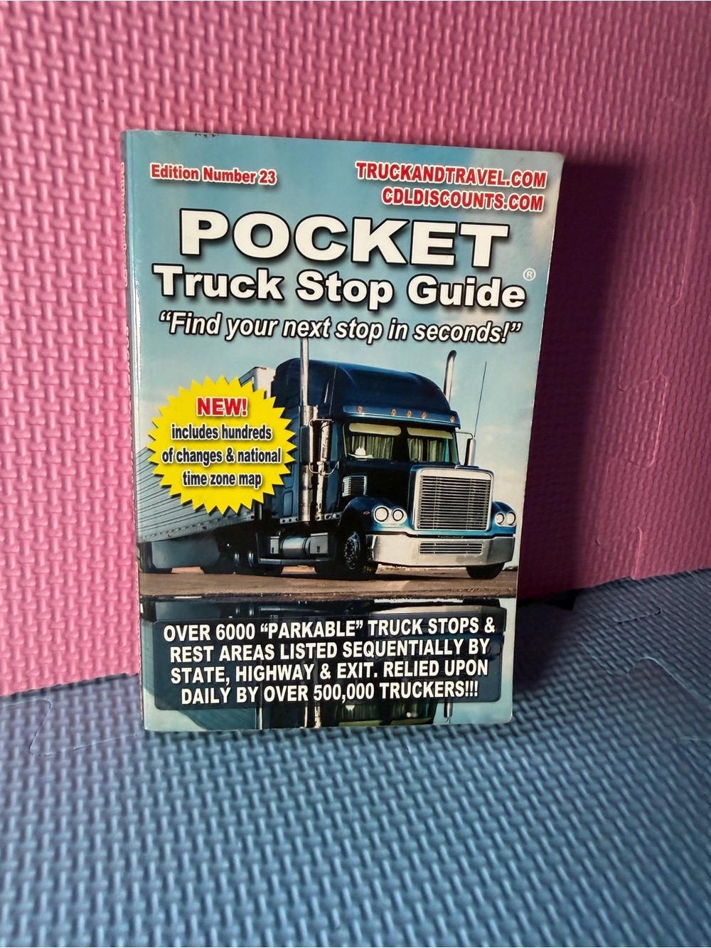 POCKET Truck Stop Guide - Blue Truck Cover